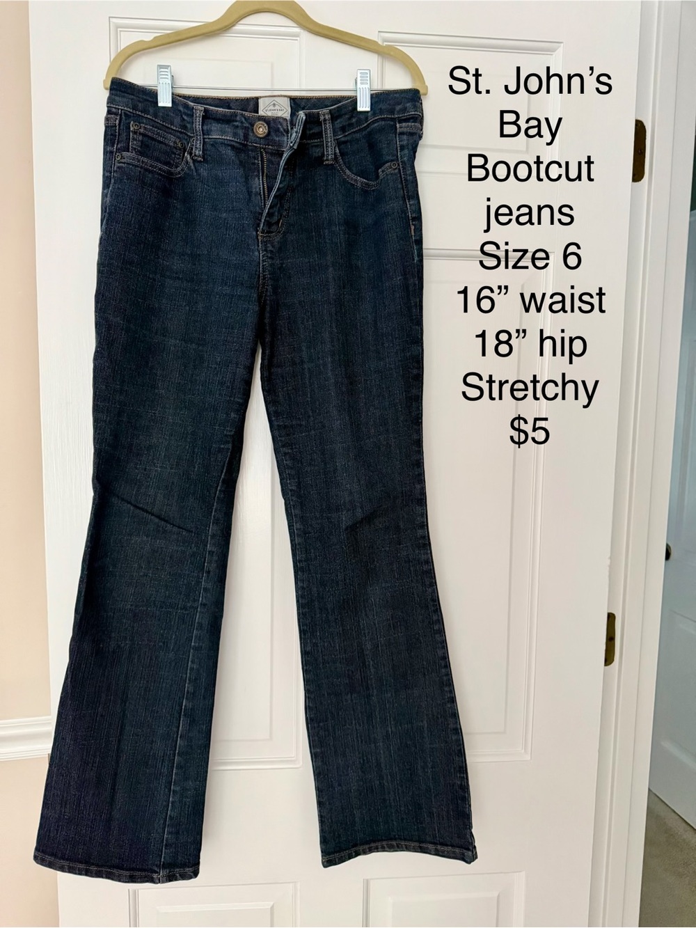 St. John's Bay Dark Indigo Bootcut Jeans